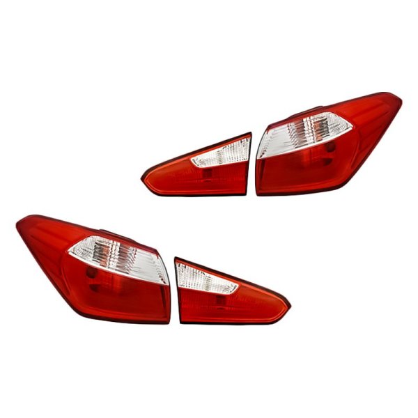 Replacement - Inner and Outer Tail Light Set, Kia Forte