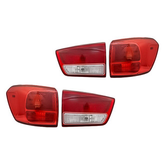 Replacement - Driver and Passenger Side Inner and Outer Tail Light Set (CAPA Certified)