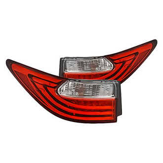 Replacement - Driver and Passenger Side Outer Tail Light Lens and Housing Set (CAPA Certified)