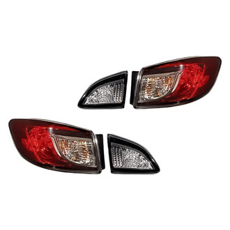 Replacement - Driver and Passenger Side Inner and Outer Tail Light Set (CAPA Certified)