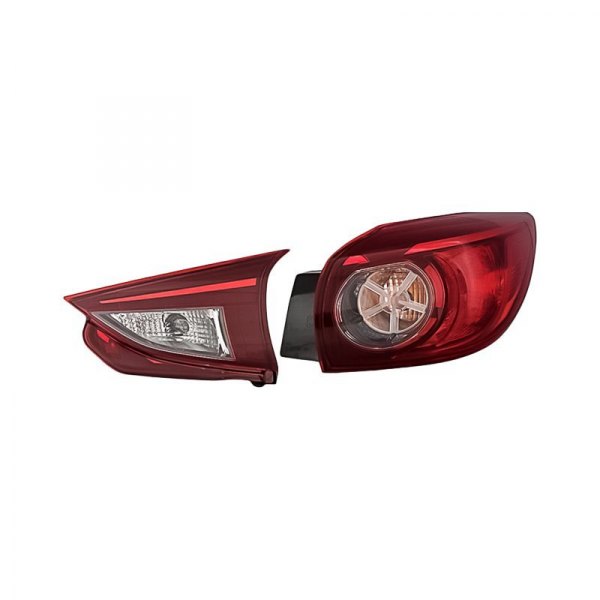 Replacement - Passenger Side Inner and Outer Tail Light Set, Mazda 3