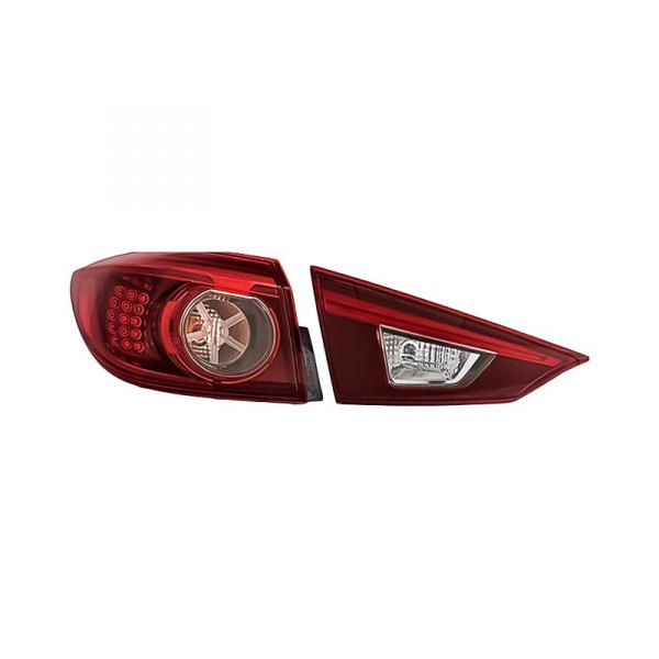 Replacement - Driver Side Inner and Outer Tail Light Set, Mazda 3