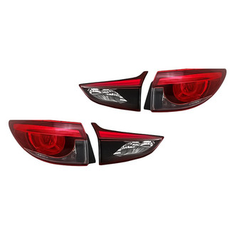 Replacement - Driver and Passenger Side Inner and Outer Tail Light Set (CAPA Certified)