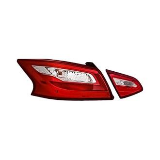 Replacement - Driver Side Driver and Passenger Side Inner and Outer Tail Light Set (CAPA Certified)