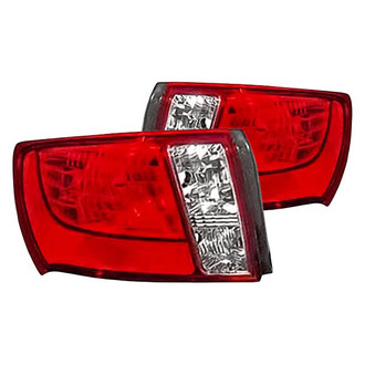 Replacement - Driver and Passenger Side Outer Tail Light Lens and Housing Set (Standard Line)