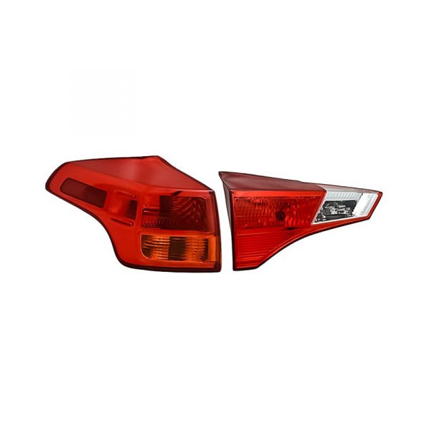 Replacement - Driver Side Inner and Outer Tail Light Lens and Housing Set