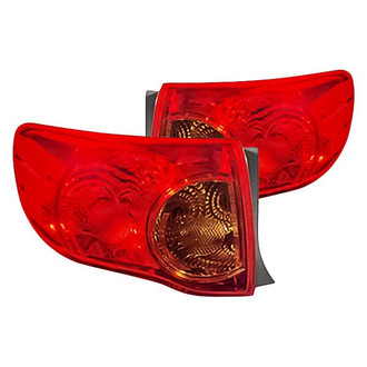 Replacement - Driver and Passenger Side Outer Tail Light Lens and Housing Set (CAPA Certified)
