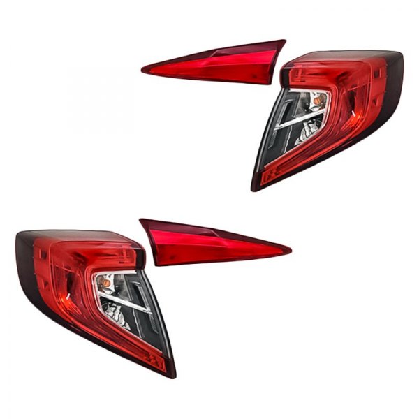 Replacement - Inner and Outer Tail Light Set, Honda Civic