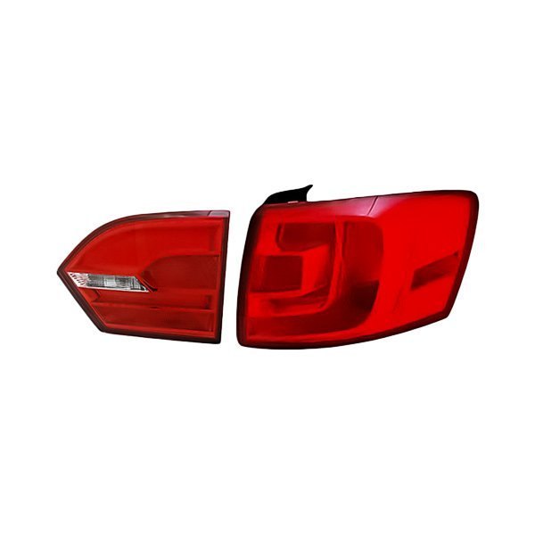 Replacement - Passenger Side Inner and Outer Tail Light Set, Volkswagen Jetta