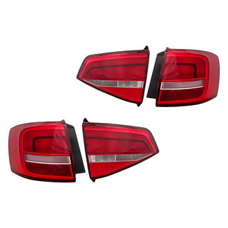 Replacement - Driver and Passenger Side Inner and Outer Tail Light Set (CAPA Certified)