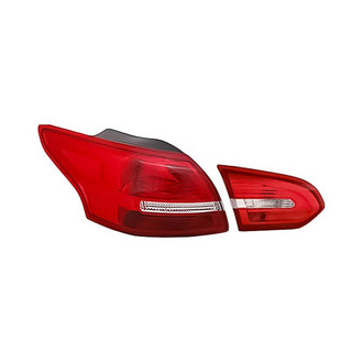 Replacement - Driver Side Driver and Passenger Side Inner and Outer Tail Light Set (CAPA Certified)