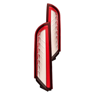 Replacement - Driver and Passenger Side Upper Tail Light Lens and Housing Set (Standard Line)