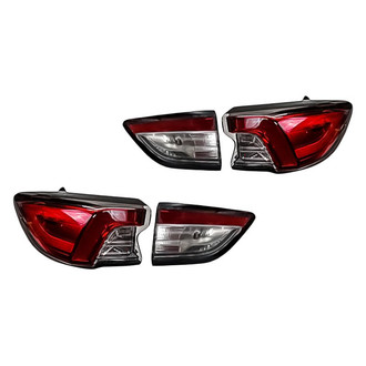 Replacement - Driver and Passenger Side Inner and Outer Tail Light Set (CAPA Certified)