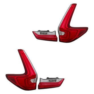 Replacement - Driver and Passenger Side Inner and Outer Tail Light Set (CAPA Certified)