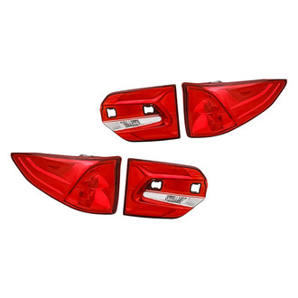 Replacement - Driver and Passenger Side Inner and Outer Tail Light Set (CAPA Certified)
