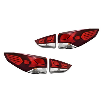Replacement - Driver and Passenger Side Inner and Outer Tail Light Set (CAPA Certified)