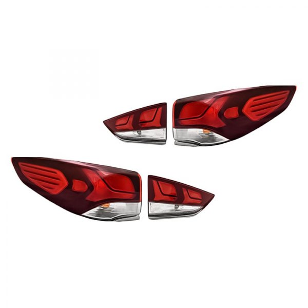 Replacement - Inner and Outer Tail Light Set, Hyundai Sonata