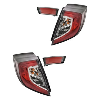 Replacement - Driver and Passenger Side Inner and Outer Tail Light Set (CAPA Certified)