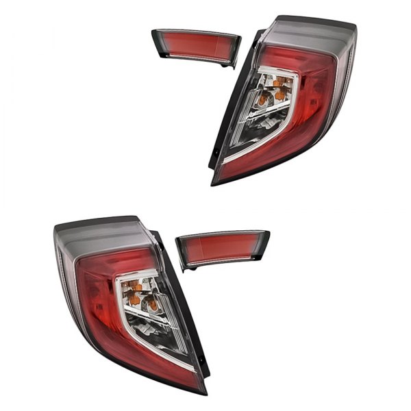Replacement - Inner and Outer Tail Light Set, Honda Civic