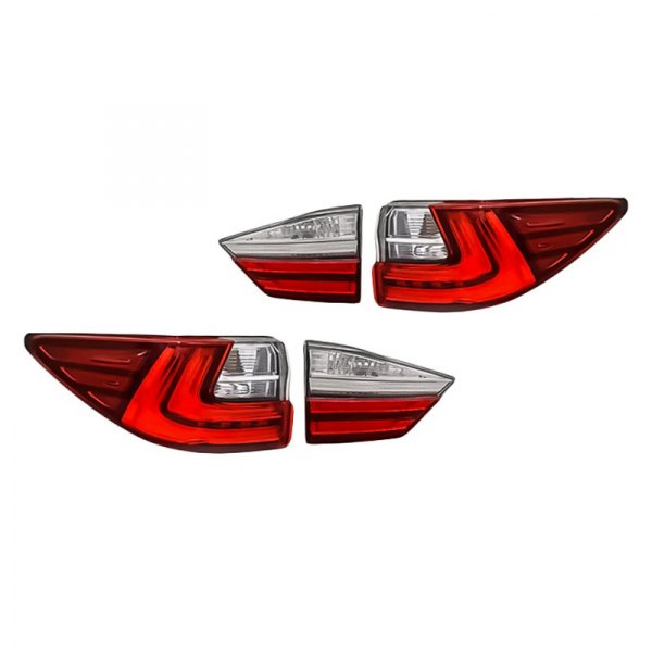 Replacement - Inner and Outer Tail Light Lens and Housing Set, Lexus ES300h