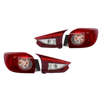 Replacement - Driver and Passenger Side Inner and Outer Tail Light Set (CAPA Certified)