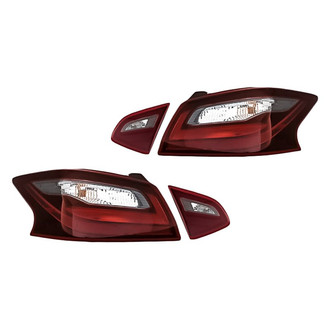 Replacement - Driver and Passenger Side Inner and Outer Tail Light Set (CAPA Certified)