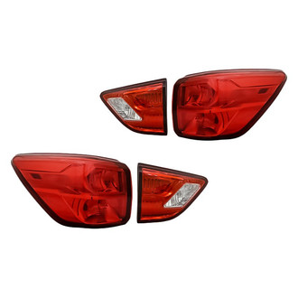 Replacement - Driver and Passenger Side Inner and Outer Tail Light Set (CAPA Certified)