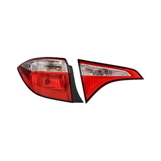 Replacement - Driver Side Driver and Passenger Side Inner and Outer Tail Light Set (CAPA Certified)