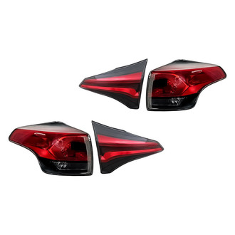 Replacement - Driver and Passenger Side Inner and Outer Tail Light Set (CAPA Certified)