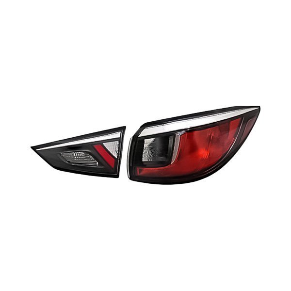 Replacement - Passenger Side Inner and Outer Tail Light Set, Toyota Yaris