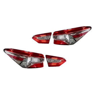 Replacement - Driver and Passenger Side Inner and Outer Tail Light Lens and Housing Set (CAPA Certified)