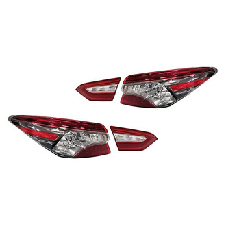 Replacement - Driver and Passenger Side Inner and Outer Tail Light Set (CAPA Certified)