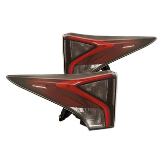 Replacement - Driver and Passenger Side Upper Tail Light Lens and Housings (CAPA Certified)