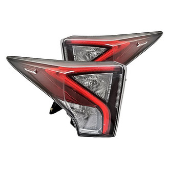 Replacement - Driver and Passenger Side Upper Tail Light Lens and Housing Set (Standard Line)