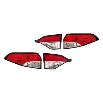 Replacement - Driver and Passenger Side Inner and Outer Tail Light Lens and Housing Set (CAPA Certified)