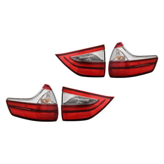 Replacement - Driver and Passenger Side Inner and Outer Tail Light Set (CAPA Certified)