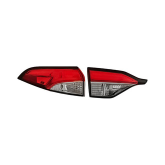 Replacement - Driver Side Driver and Passenger Side Inner and Outer Tail Light Lens and Housing Set (CAPA Certified)