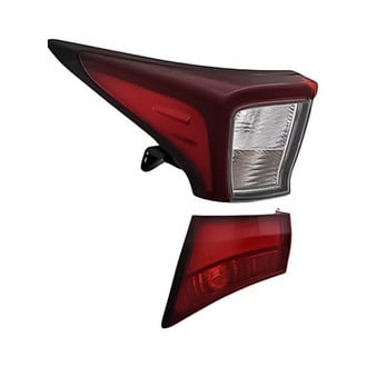 Replacement - Driver Side Driver and Passenger Side Lower and Upper Tail Light Lens and Housing Set (CAPA Certified)