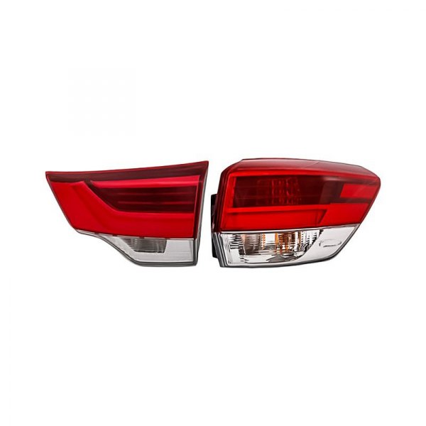 Replacement - Passenger Side Inner and Outer Tail Light Set, Toyota Highlander