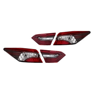Replacement - Driver and Passenger Side Inner and Outer Tail Light Set (CAPA Certified)
