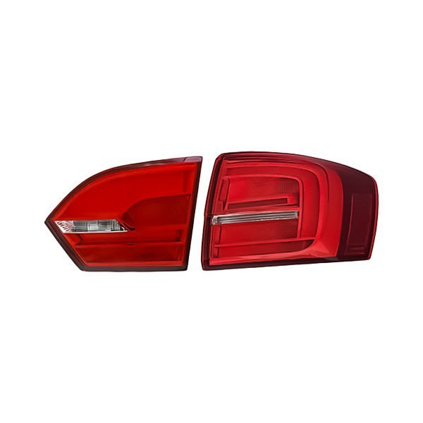 Replacement - Passenger Side Inner and Outer Tail Light Set, Volkswagen Jetta