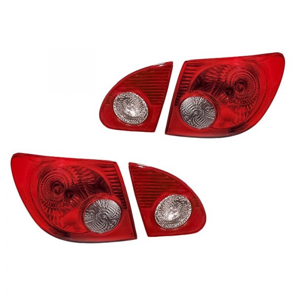 Replacement - Inner and Outer Tail Light Set, Toyota Corolla