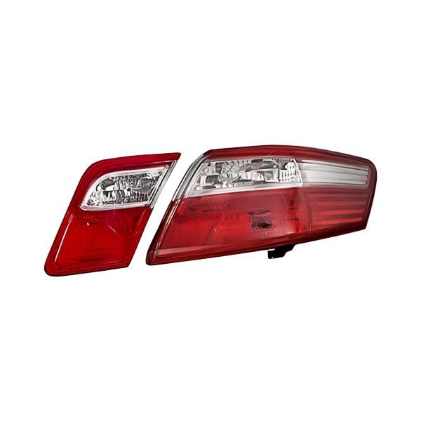 Replacement - Passenger Side Inner and Outer Tail Light Lens and Housing Set, Toyota Camry