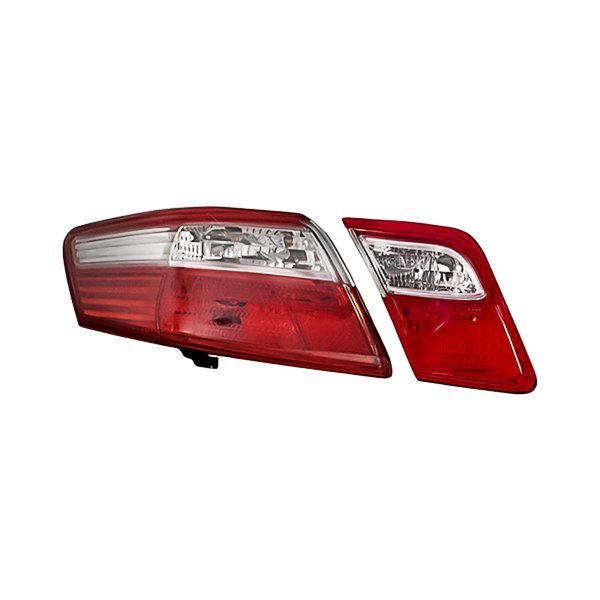 Replacement - Driver Side Inner and Outer Tail Light Lens and Housing Set