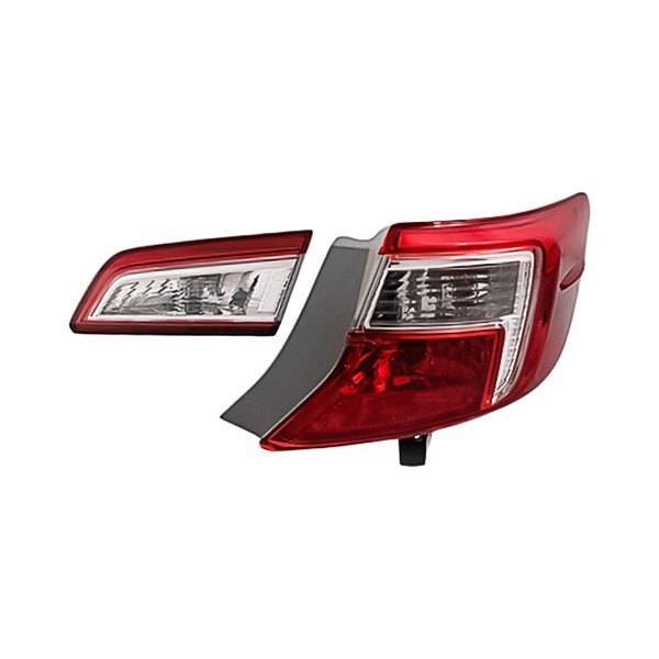 Replacement - Passenger Side Inner and Outer Tail Light Set, Toyota Camry