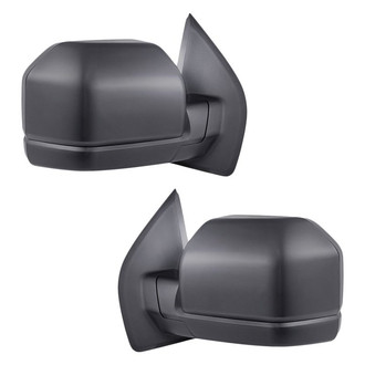 Replacement - Driver and Passenger Side Manual Towing Mirror Set (Non-Heated, Foldaway) (Standard Line)