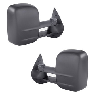 Replacement - Driver and Passenger Side Manual Towing Mirror Set (Non-Heated, Foldaway) (Standard Line)