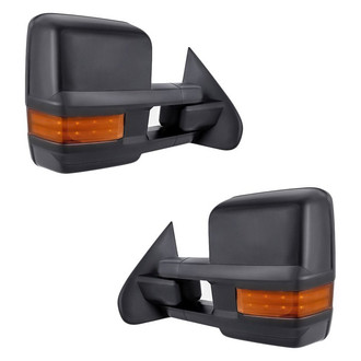 Replacement - Driver and Passenger Side Power Towing Mirror Set (Heated, Foldaway) (Standard Line)