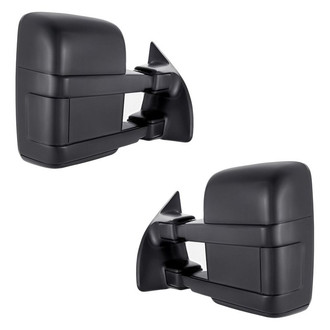Replacement - Driver and Passenger Side Manual Towing Mirror Set (Non-Heated, Foldaway) (Standard Line)
