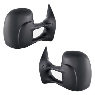 Replacement - Driver and Passenger Side Manual Towing Mirror Set (Non-Heated, Foldaway) (Standard Line)